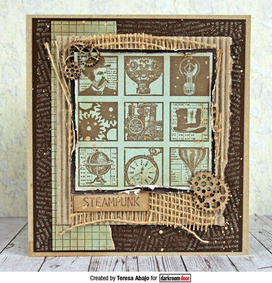 Steampunk Inchies - Darkroom Door Rubber Stamp Set