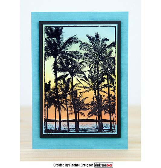 Palm Trees - Darkroom Door Photo Rubber Stamp