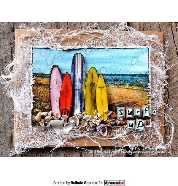 Surfboards - Darkroom Door Photo Rubber Stamp