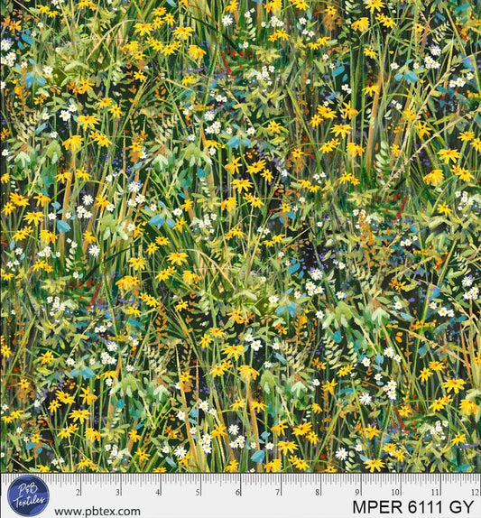 Meadow Perch Field of Wildflowers by P&B Textiles