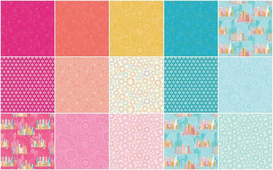 Cityscape Fat Quarter Bundle Pre-Cut Fabric by Benartex