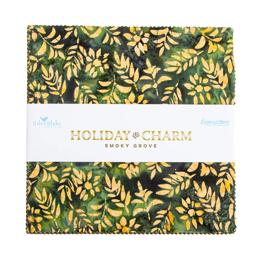 Smoky Grove Holiday Charm Batiks 5" Stack Charm Pack Pre-Cut Fabric by Riley Blake Designs