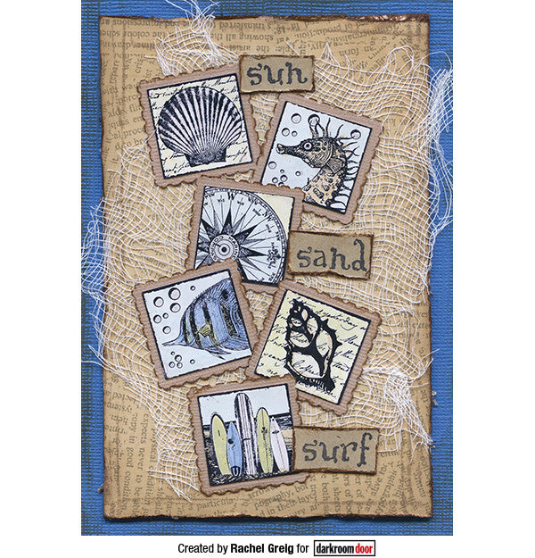 Seaside Inchies - Darkroom Door Rubber Stamp Set
