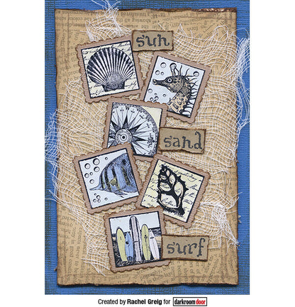 Seaside Inchies - Darkroom Door Rubber Stamp Set