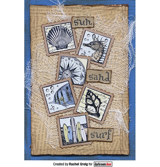 Seaside Inchies - Darkroom Door Rubber Stamp Set