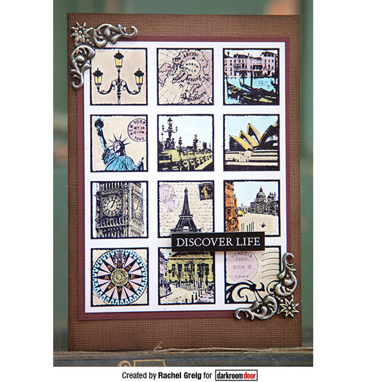 Travel Inchies - Darkroom Door Rubber Stamp Set