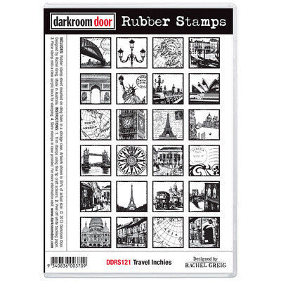 Travel Inchies - Darkroom Door Rubber Stamp Set