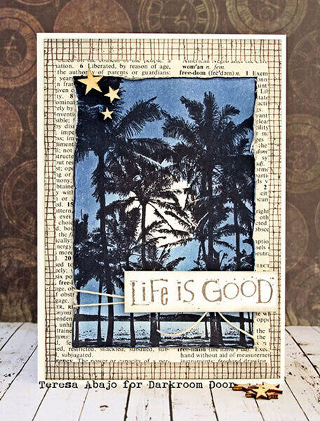 Palm Trees - Darkroom Door Photo Rubber Stamp