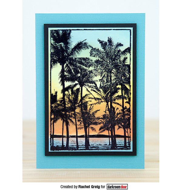 Palm Trees - Darkroom Door Photo Rubber Stamp