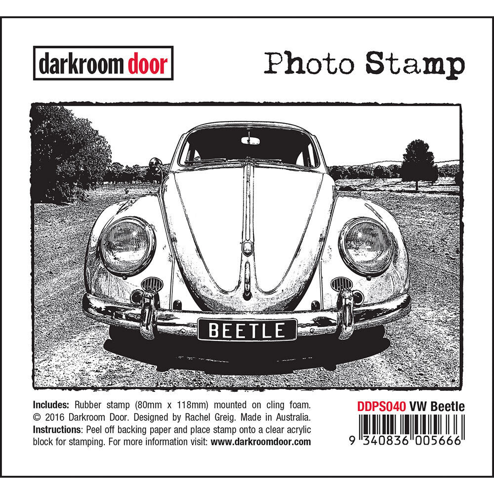 VW Beetle  - Darkroom Door Photo Rubber Stamp