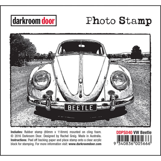 VW Beetle  - Darkroom Door Photo Rubber Stamp