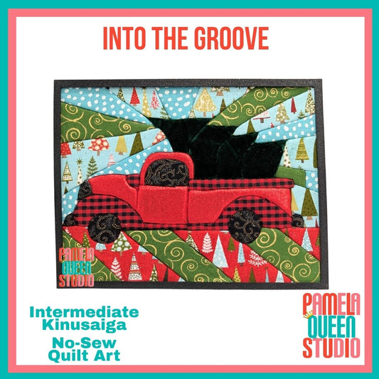 Holiday Truck with Tree Into the Groove Kinusaiga 9x7 Rectangle