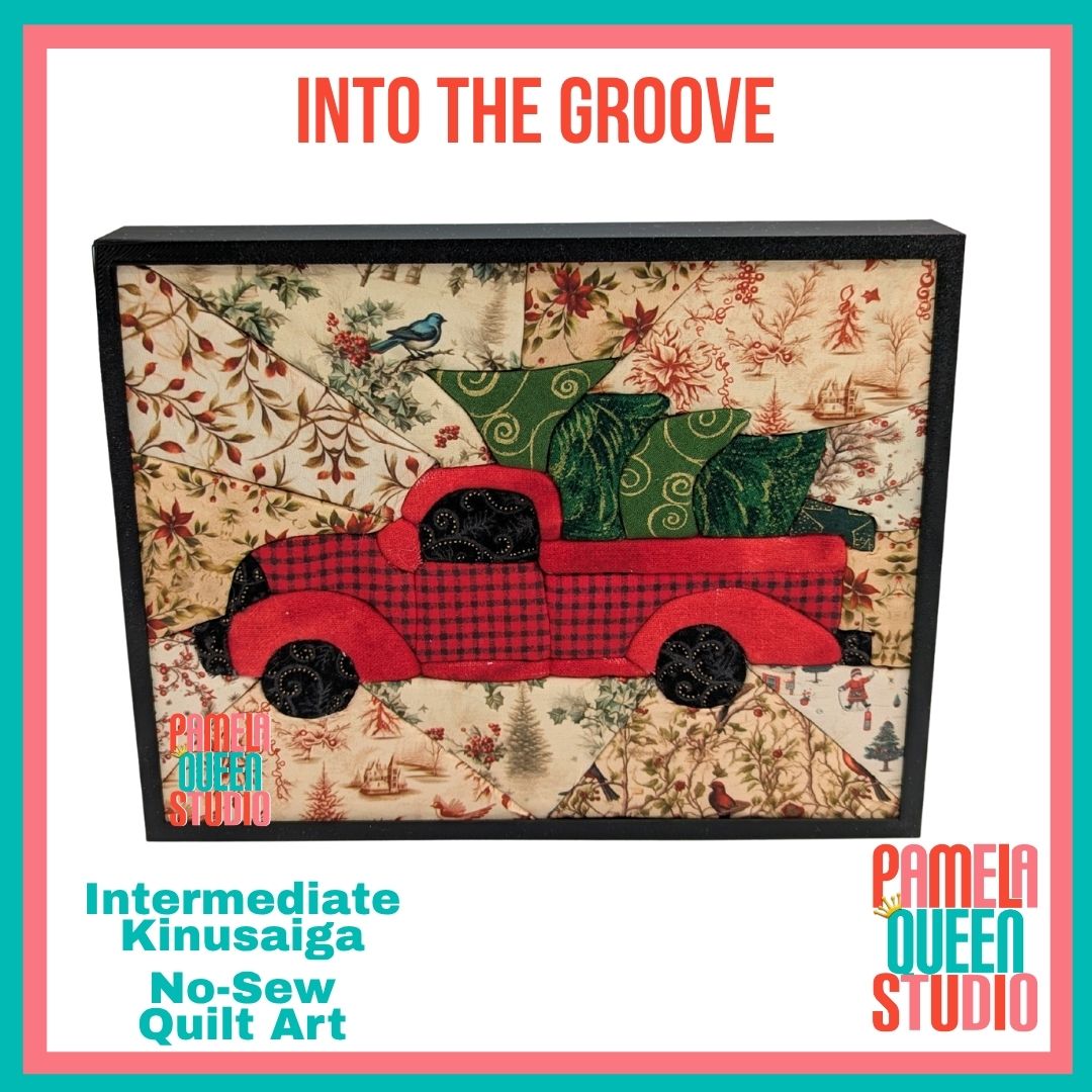 Holiday Truck with Tree Into the Groove Kinusaiga 9x7 Rectangle