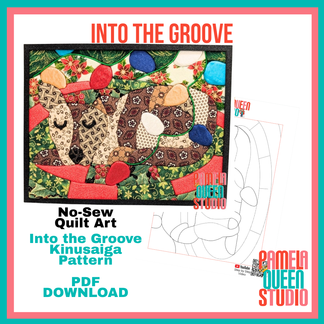 Dog with Christmas Lights Into the Groove Kinusaiga 9x7 Rectangle