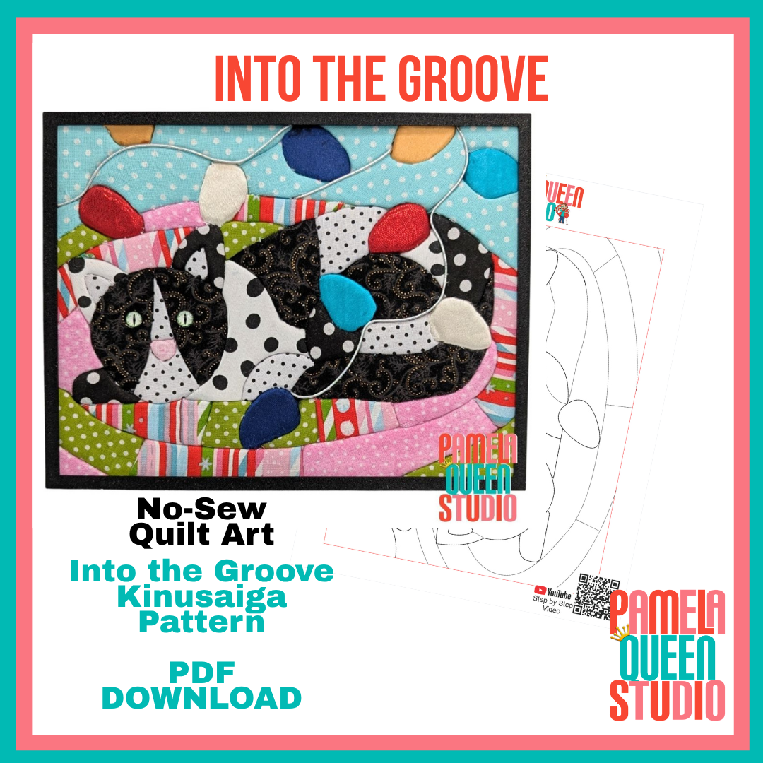 Cat with Christmas Lights Into the Groove Kinusaiga 9x7 Rectangle