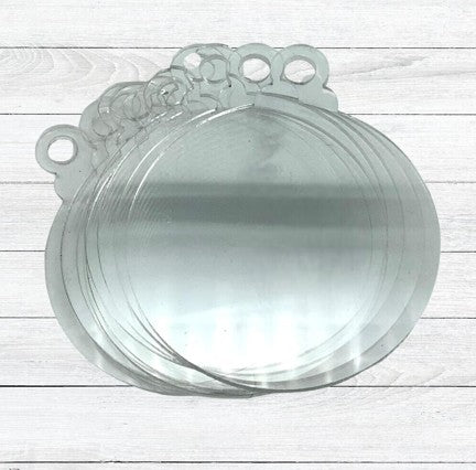 Clear Acrylic Ornament Blanks DIY Round Shape with Hole