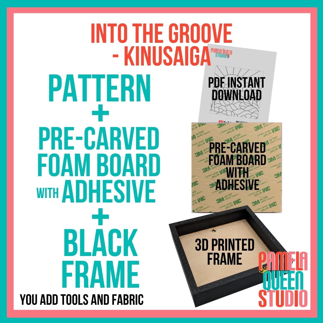 Santa Face Into the Groove Kinusaiga 6x6 Square