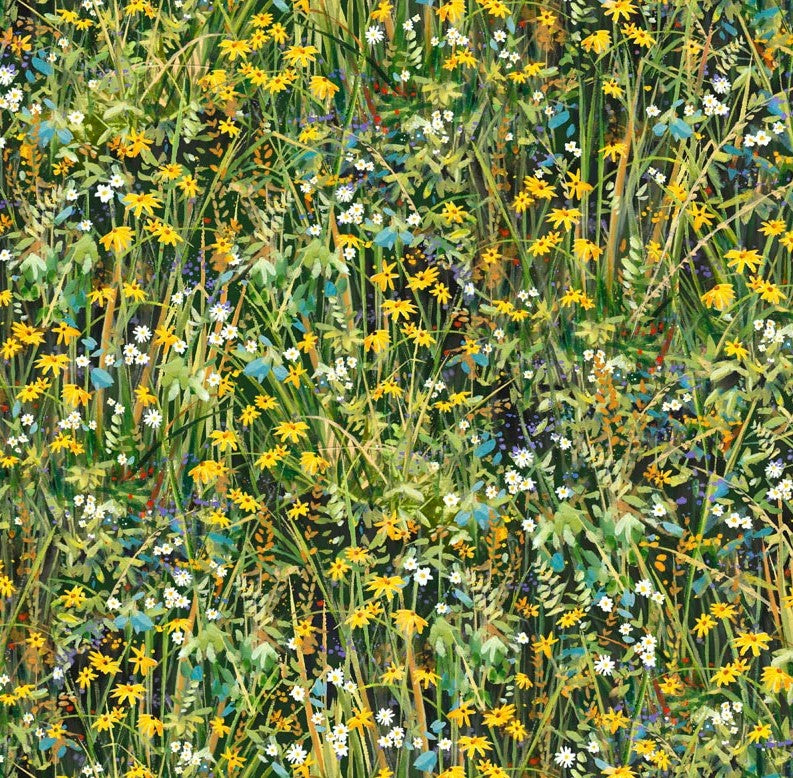 Meadow Perch Field of Wildflowers by P&B Textiles