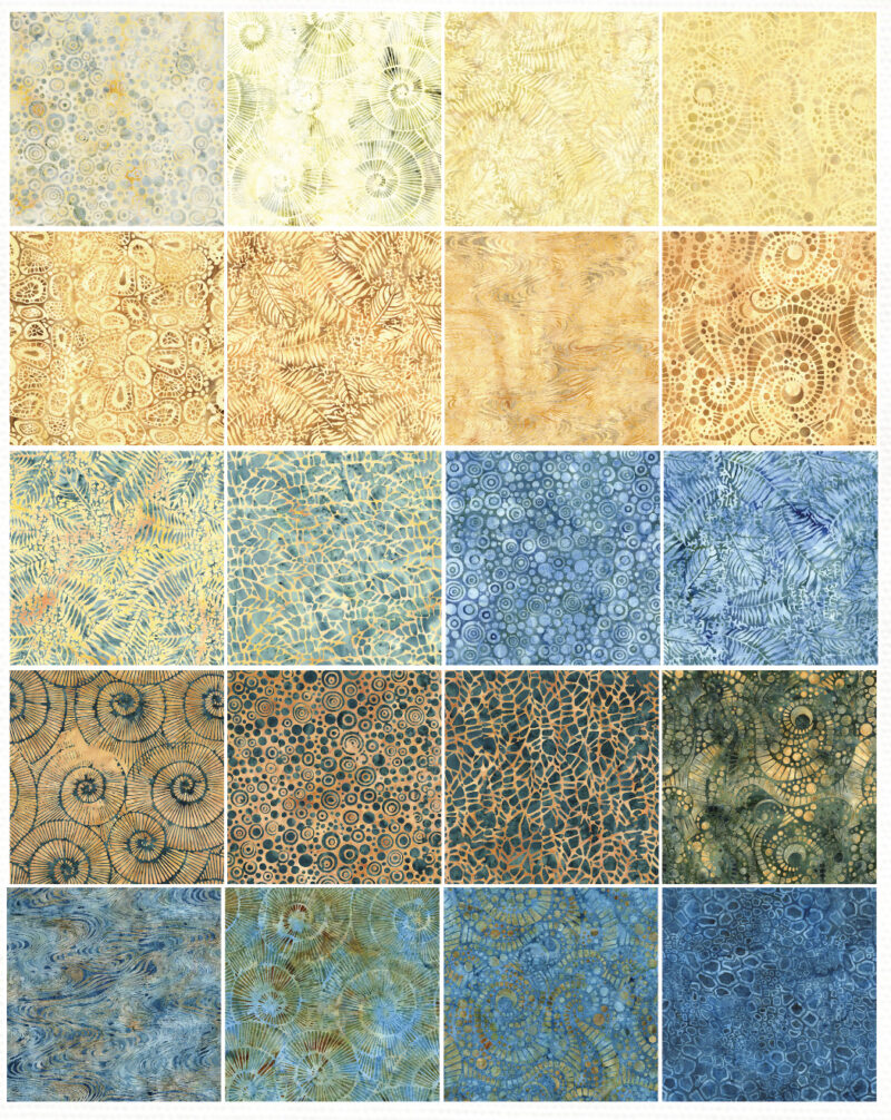 Stone Strata 10" Stack Layer Cake Pre-Cut Fabric by Island Batik