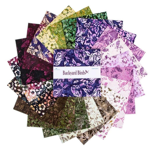 Backyard Birds 5" Stack Charm Pack Pre-Cut Fabric by Riley Blake Designs