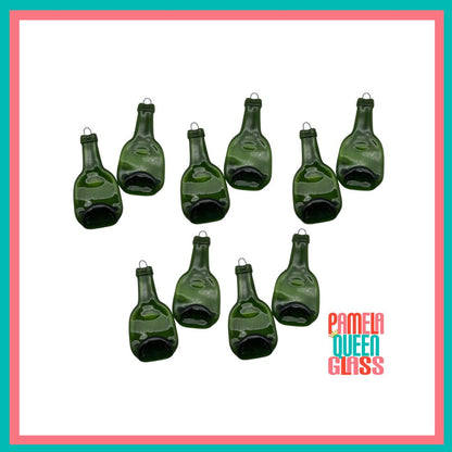 Wine Bottle Flattened Mini Glass Bottles ready for Upcycle Crafts