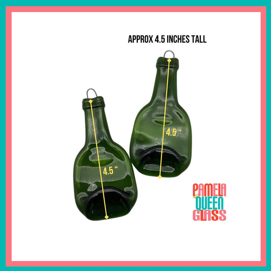 Wine Bottle Flattened Mini Glass Bottles ready for Upcycle Crafts