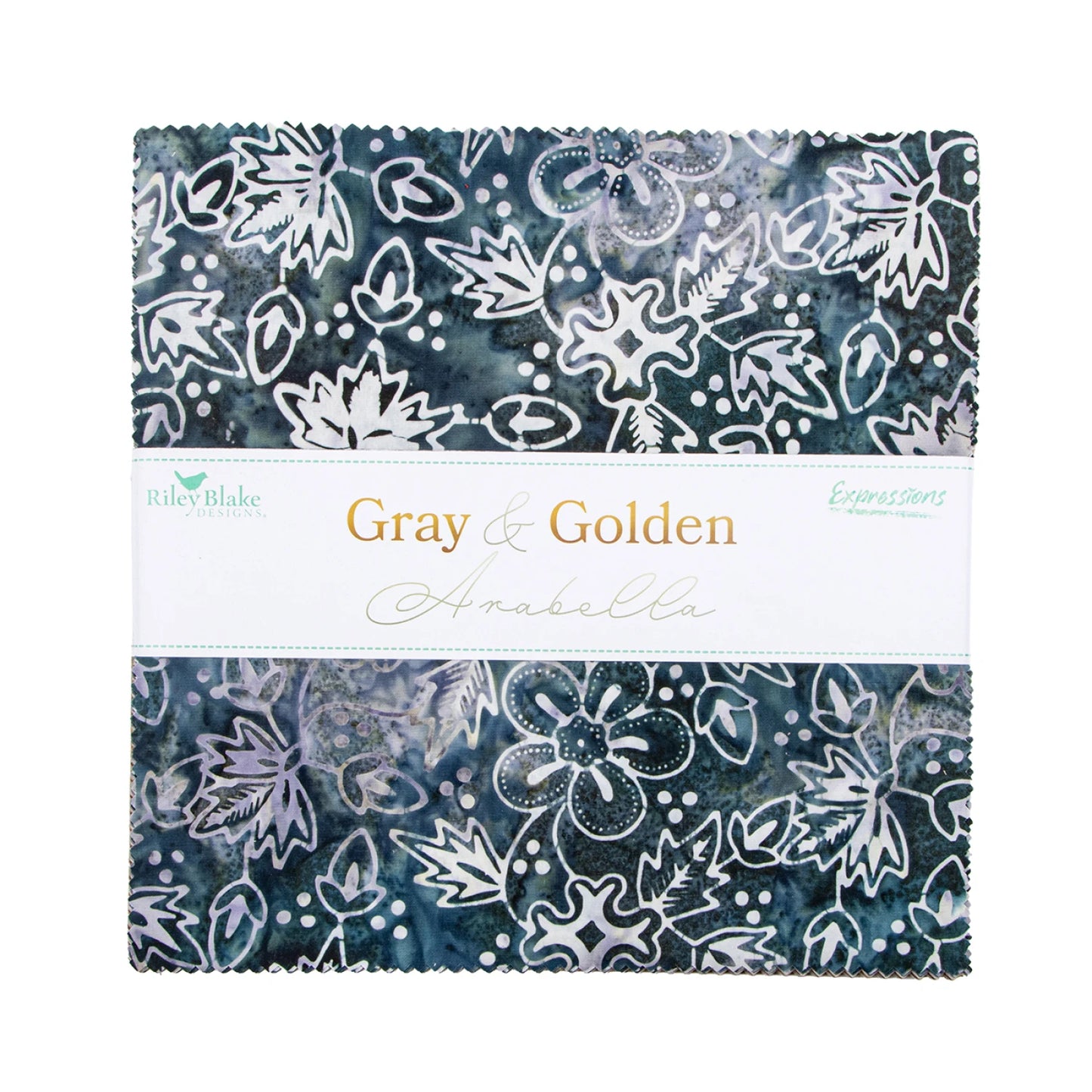 Gray & Golden Arabella 10" Stack Layer Cake Pre-Cut Fabric by Riley Blake