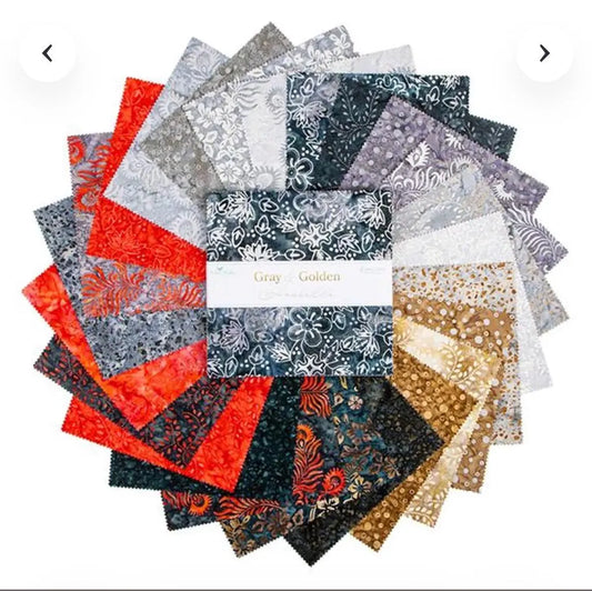 Gray & Golden Arabella 10" Stack Layer Cake Pre-Cut Fabric by Riley Blake
